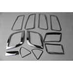 12-piece air conditioning air outlet door handle cover ABS chrome decoration for Solaris accent car hatchback 2011-2015 MT 11PCS