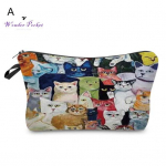 Kosmeetikakott 3D-loomaprint Ruumis&auml;&auml;stlikud naised Armas kulumiskindel hoiukott Avaleht A