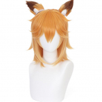 Anime Sewayaki Kitsune no Senko-san Senko Parukad Cosplay Kost&uuml;&uuml;m Halloweeni pidu Lolita V&auml;rvilised L&uuml;hikesed juuksed Parukas K&otilde;rvadega One Size oranž