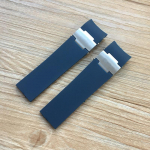 22*20mm must pruun sinine veekindel silikoonkummist asendus randme kellarihma rihma Ulysse Nardin DIVERI k&auml;ev&otilde;rule With silver buckle