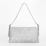 Naiste k&auml;ekott &Otilde;lakott Square Buckle Drill Bag must