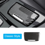 S&uuml;sinikkiust auto keskjuhtimine tuhatoosi sigaretihoidja kaane kleebised BMW F10 F18 5. seeria 2011-2017 sisemustele Classic style black