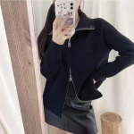 Cardigan Sweater Naiste kootud jope kevad- ja s&uuml;gisene l&auml;&auml;neliku valge topeltt&otilde;mblukuga naiste mitmek&uuml;lgne kampsun One Size must