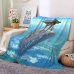 3D maalitud aed Maastikuteema Flanell-visketekk Pehme Kerge soe elutuppa Magamistoa Voodi Diivan Diivan Lastele T&auml;iskasvanutele Kingitused 80*120cm