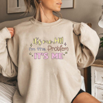 See olen mina Tere Mina olen probleem Pusa Antikangelane Taylor Midnightsist inspireeritud Pullover TS Midnights Uus album Y2k Meeskonna kaelusega Pusad S beež