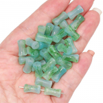 20 tk bambusest s&otilde;lmega klaashelmes ehete valmistamiseks DIY k&auml;ev&otilde;ru kaelakee telefonikett 6*12mm 20pcs