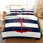Boat Anchor tr&uuml;kitud voodipesu tekikate Padjap&uuml;&uuml;ri komplekt &uuml;he-/kaheinimesevoodiga Kodu voodipesu Tekikott AU King t&auml;issuuruses Baby 100x135cm