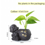 1 TK keraamiline tee lemmikloom V&auml;ike Buddha kuju Munk kujuke Ornamendid T&ouml;&ouml;laua lillepott Lilla Keraamiline kaunistus Tee Aksessuaarid 14x8.3x10.8cm