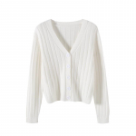 Kootud mantel Mood Soliidne avara pikkade varrukatega kampsun S&uuml;gistalvine V-kaelusega kampsunid Naiste &otilde;hukeste n&ouml;&ouml;pidega kardigantopsid, naiste 28566 One Size aprikoosi