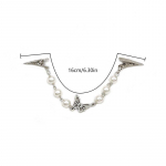 1 tk metallist korsapross, kardigan klambriga p&auml;rlikett, pandlaga libisemisvastane kampsun E