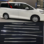 Roostevabast terasest autoakna viimistlusribad v&auml;limine kaunistus Paigaldage 8 tk Toyota NOAH/VOXY 2014-2017 akna alumise aknalaua jaoks