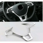 Car styling 1pcs Chrome For VW Volkswagen Tiguan 2016 2017 Steering wheel botton cover