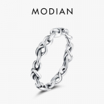 Modian Fashion Ebaregulaarsed s&uuml;damed virnastatav s&otilde;rmes&otilde;rmus naistele 925 sterling h&otilde;bedast pulmakihlus ehted, naiste kingitused 5 h&otilde;be