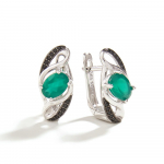 Moesuund roheline ahhaat naturaalsest v&auml;&auml;riskivist k&otilde;rvar&otilde;ngad Must tsirkoon naiste 925 h&otilde;bedast peente ehete jaoks M roheline