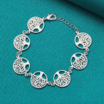 925 h&otilde;bedane elupuu keti k&auml;ev&otilde;ru naistele moepulmade kihluspeo ehted 20cm