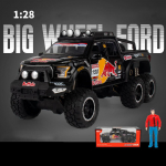 1/28 Scale Ford Raptor F150 Diecast automudeli m&auml;nguasi, tagasit&otilde;mmatav m&auml;nguasi koos heli ja valgusega lastele V&auml;ikelapse poistele T&uuml;drukutele Kingikogu 1/28-23x8x9cm kollane