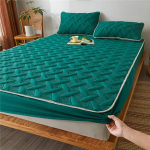 Paks voodikate Voodikatted Voodimadratsi kate Libisemiskindel voodikaitse kate k&otilde;ikeh&otilde;lmava elastse voodilinaga, paigaldatud lina ilma padjap&uuml;&uuml;rita 90x200cm Only A Sheet