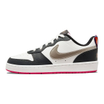Nike Court Borough Low 2 SE GS Summit White Pink Prime Laste tossud Off-Noir Metallic-Pewter DJ0040-100 36