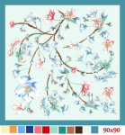 Kvaliteetsed luksuslikud siidist sallid peapael Sallid kaelasall naistele kett siidist sall naiste dekoratiivne sall 90*90cm lilla