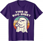 This Is Boo Sheet Ghost Retro Halloweeni kost&uuml;&uuml;m Unisex naiste T-s&auml;rk Puuvillane Igap&auml;evane Four Seasons Tees Casual Graphic T-s&auml;rgid 4XL