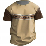 Meeste T-s&auml;rk t-s&auml;rk, graafiline pealuu, hobune, kaelariided, r&otilde;ivad, 3D-printimine v&auml;ljas, igap&auml;evane l&uuml;hikeste varrukatega, moedisainer vanaaegne S