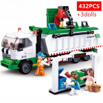 432PCS SimCity City pr&uuml;gi klassifikatsioon veoauto ehitus, s&otilde;idukite koguja auto brinquedos ehitusplokid m&auml;nguasjad kleebistega