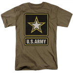 U Army Big Logo USA Military Tee Safari Roheline Unisex T-s&auml;rk S