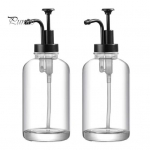 2 tk 17 untsi kohvisiirupi dosaator l&auml;bipaistev klaassiirupi pumbaga pudel Kohvribaari tarvikud &scaron;ampoonidosaator koduhotelli restorani jaoks h&otilde;be