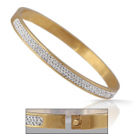 Savist inkrusteeritud 3 rida 3a tsirkoonist roostevabast terasest 304 titaanterasest 65 mm k&auml;ev&otilde;ru