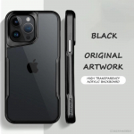 Luksuslik kattega pehme kummist &auml;&auml;risega telefoni&uuml;mbris iPhone 15 14 13 12 Pro Max 11 objektiivikaitsega HD l&auml;bipaistev kukkumisvastane tagakaas For iPhone 15 Pro Max must