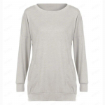 Kevad-s&uuml;gis, &uuml;mara kaelusega naiste T-s&auml;rk vabaaja pikkade varrukatega T-s&auml;rk, naiste mood, tasku, soliidne kontori naiste T-s&auml;rk 30575 S must