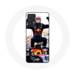 &Uuml;mbris Samsung Galaxy A32 5G Vormel 1 Max Verstappen F1 Racing Driveri jaoks, must punane ja kollane