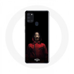 Samsung Galaxy A21S &uuml;mbris La casa de papel Mask must taust