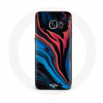 Samsung Galaxy S7 &uuml;mbris Abstraktne tekstuur Sinine Must Punane