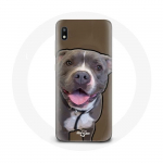 &Uuml;mbris Samsung Galaxy A10 Pitbull Dog jaoks valge hall