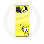 Coque pour Samsung Galaxy A51 BTS Bangtan BT21 Chimmy Jimin Fond Jaune