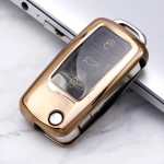 Pehme TPU auto v&otilde;tme&uuml;mbrise kaanega v&otilde;tmehoidja VW Volkswagen Polo Golf Passat B5 B6 B7 Beetle Caddy Up Eos Tiguan jaoks Skoda Octavia jaoks gold key case gray