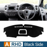 Volkswagen VW Tiguan 5N 2007 2008 2009 2010 2011 2012 2013 2014 2015 2016 auto armatuurlaua kate V&auml;ltige valgusmatti UV-vastane vaip A Black Side RHD gray