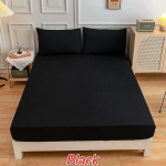 Uus saabumine 15 v&auml;rvi elastne voodilina 12 tolli s&uuml;gavate taskutega harjatud mikrokiust madratsikatte komplekt Twin Full Queen King suurus 180*200+30cm must