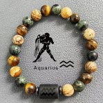 Natural Beads k&auml;ev&otilde;rud 12 Horoskoop Lucky Natural Stone Tiger Eye Zodiac helmestega k&auml;ev&otilde;ru naistele Mehed