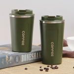 Lihtne uus roostevabast terasest kohvitass, kahekihiline vaakumvaakumvaakumtass, auto kaasaskantav kingitus veetass 380ml must