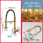 ULA messingist k&ouml;&ouml;gisegisti V&auml;ljat&otilde;mmatav segisti k&ouml;&ouml;k 360 kraadi p&ouml;&ouml;rlev painduv kuuma ja k&uuml;lma segisti veesegisti Kuldne valamusegisti G1/2 kuld