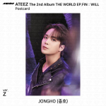 ATEEZ 2. album WORLD EP.FIN WILL Postkaart KPOP K-POP Jongho - Z ver.