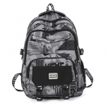 Suure mahutavusega seljakott, tr&uuml;kitud meeste koolikott, arvutikott hall