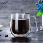 Trendshome Decor 300 ml topelt seinaga kuumakindel klaasist tass piimamahla isolatsiooniga joogikruus