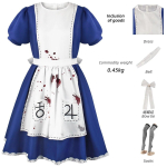 M&auml;ng Alice: Madness Returns Cosplay Kost&uuml;&uuml;m Alice Neiu Kleit &Uuml;htne T&auml;iskasvanud Naistele Halloweeni Karnevali Peo Riided L