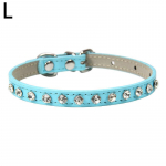 1 tk k&otilde;rgekvaliteediline nahast lemmiklooma kaelakee kivist kassi kaelarihm v&auml;ikeste kutsika lemmikloomade tarvikute jaoks XS must