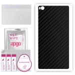 apgo Protective Skin Sticker for the back compatible with Huawei Ascend P8, Wrap Film, Foil, Vinyl - Pattern Carbon Black