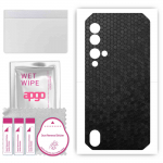apgo Protective Skin Sticker for the back compatible with Blackview BV9900 Pro, Wrap Film, Foil, Vinyl - Pattern Black Honeycomb