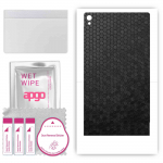 apgo skin sticker film foil vinyl for the BACK compatible with Lenovo Tab3 8 Plus, scratch-resistant, easy to install - Black Honeycomb